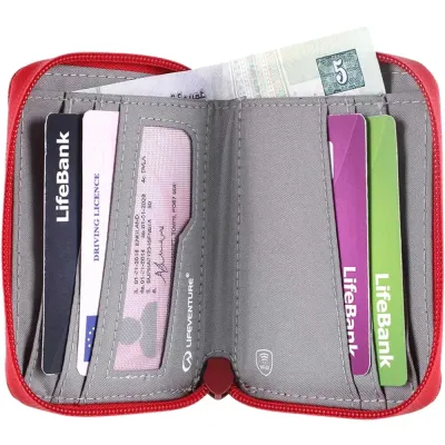 Lifeventure кошелек Recycled RFID Bi-Fold Wallet raspberry - 3 - Robinzon.ua
