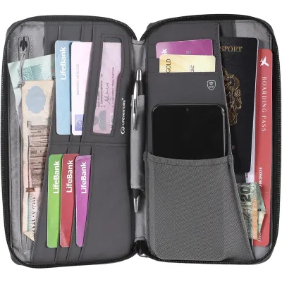 Lifeventure гаманець Recycled RFID Travel Wallet grey - 3 - Robinzon.ua
