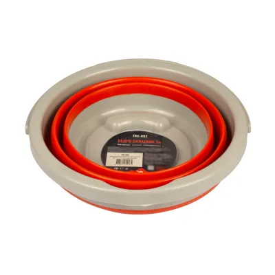 Ведро складное силиконовое Tramp 5L orange TRC-092-orange - 2 - Robinzon.ua
