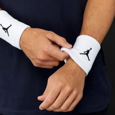 Напульсники Jordan Jumpman Wristbands 2 PK Білі (J.KN.01.101.OS) - 3 - Robinzon.ua