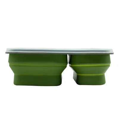 Контейнер силиконовый на 2 отсека Tramp (900ml) с ловилкой olive UTRC-090-olive - 3 - Robinzon.ua