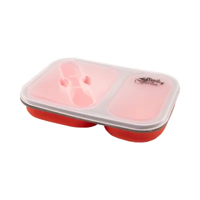 Контейнер силиконовый на 2 отсека Tramp (900ml) с ложкой-вилкой - 1 - Robinzon.ua