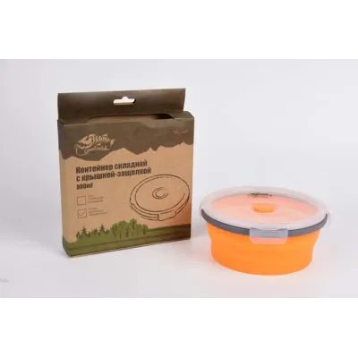 Контейнер складаний з кришкою-кліпсою Tramp (800ml) orange TRC-087-orange - 3 - Robinzon.ua