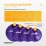 Фитбол 65 см EasyFit Hybrid фиолетовый (фитбол полумассажный) - 4 - Robinzon.ua