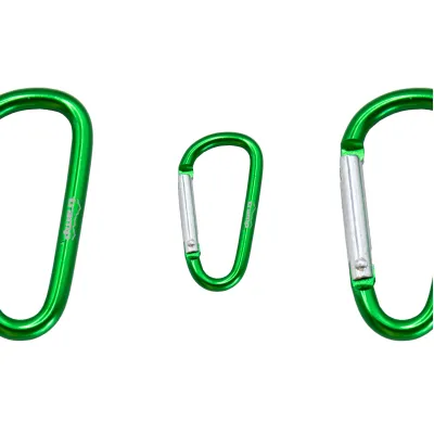 Карабин Tramp алюминиевый, размер 5 см, без муфты, зеленый арт.TRA-058 - 1 - Robinzon.ua