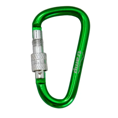 Карабін Tramp алюмінієвий, розмір 7 см, з муфтою, зелений UTRA-302-green - 1 - Robinzon.ua