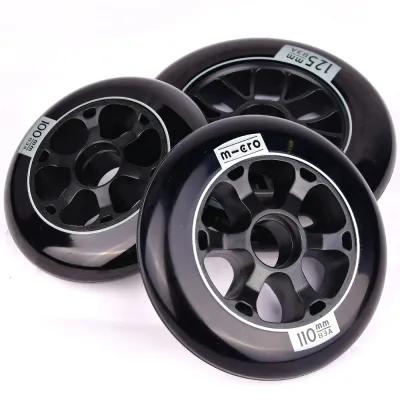 Мікро колеса Flow 110 мм чорні. - 1 - Robinzon.ua