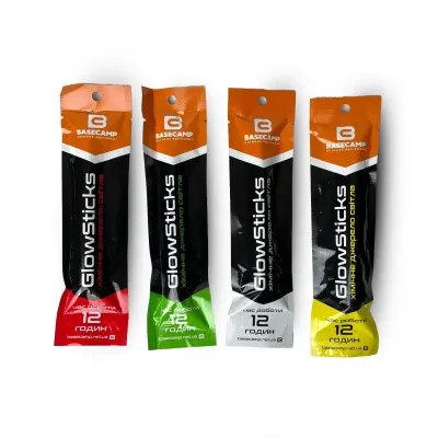 Хімічне джерело світла BaseCamp GlowSticks, Red (BCP 60414) - 1 - Robinzon.ua