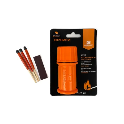 Сірники BaseCamp STOPMPROOF MATCHES, 20 шт (BCP 50400) - 8 - Robinzon.ua