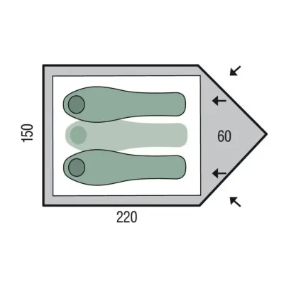 Намет двомісний Pinguin Scout 2, Green (PNG 132) - 1 - Robinzon.ua
