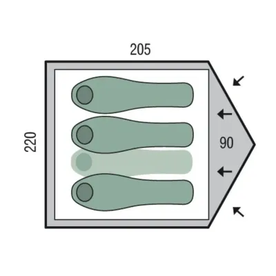 Намет тримісний Pinguin Serac Green (PNG 133) - 1 - Robinzon.ua