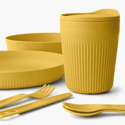 Набір посуду Sea to Summit Passage Dinnerware Set, 1P, 7 Piece, Arrowwood Yellow (STS ACK037051-120917) - 1 - Robinzon.ua