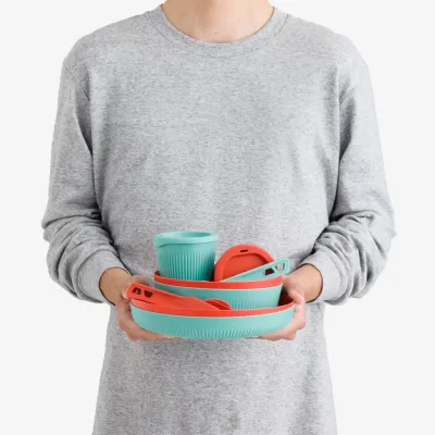 Набір посуду Sea to Summit Passage Dinnerware Set, 2P, 14 Piece, Spicy Orange/Aqua Sea Blue (STS ACK037051-122123) - 3 Набір посуду Sea to Summit Passage Dinnerware Set, 2P, 14 Piece, Spicy Orange/Aqua Sea Blue (STS ACK037051-122123) - 3 - Robinzon.ua