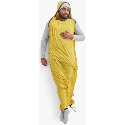 Вкладиш в спальник Sea to Summit Reactor Sleeping Bag Liner, Sulfur Yellow, Standart, Mummy w/ Drawcord, 198 см (STS ASL031061-190906) - 5 - Robinzon.ua