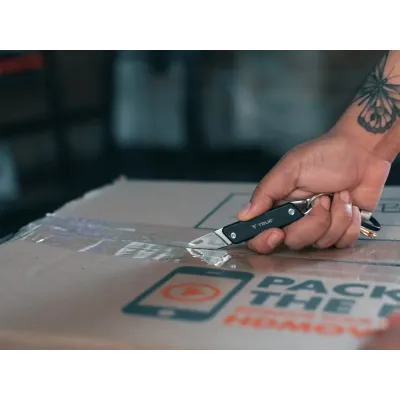 Розкладний туристичний ніж True Utility Modern Keychain Knife, Orange/Natralock (TR TU7061N) - 3 - Robinzon.ua