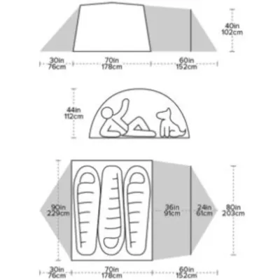 Палатка Big Agnes Blacktail 3 Hotel green/gray - 5 - Robinzon.ua