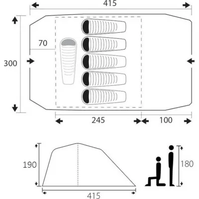 Намет Trimm MACAO lagoon/grey - синій - 2 - Robinzon.ua