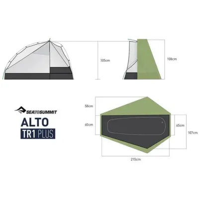 Намет одномісний Alto TR1 Plus, Fabric Inner, Sil / PeU, Green (ATS2039-02160402) - 4 Намет одномісний Alto TR1 Plus, Fabric Inner, Sil / PeU, Green (ATS2039-02160402) - 4 - Robinzon.ua