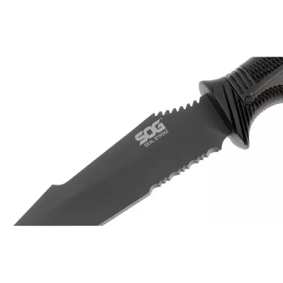 Ніж SOG SEAL Strike, Part Serr Blk TiNi Delx Molded Shth-Ti (SOG SS1003-CP) - 1 Ніж SOG SEAL Strike, Part Serr Blk TiNi Delx Molded Shth-Ti (SOG SS1003-CP) - 1 - Robinzon.ua