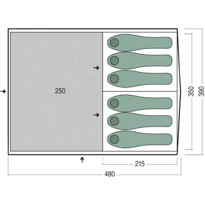 Намет шестимісний Pinguin Interval 6, Blue (PNG 143.6.Blue) - 1 - Robinzon.ua