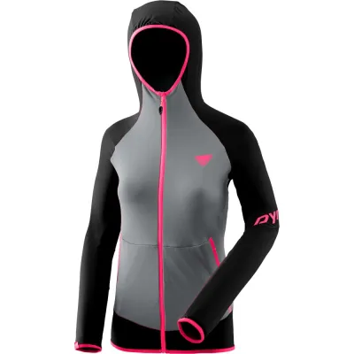 Жіноча флісова кофта з рукавом реглан Dynafit Transalper Light PTC W Hoody, gray/black, 40/34 (711770912) - 3 - Robinzon.ua