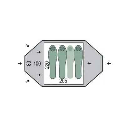 Taifun 3 Намет 3-4-містний (Green) - 1 Taifun 3 Намет 3-4-містний (Green) - 1 - Robinzon.ua