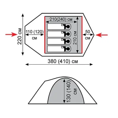 Намет Tramp Mountain 4 (V2) - 2 Намет Tramp Mountain 4 (V2) - 2 - Robinzon.ua
