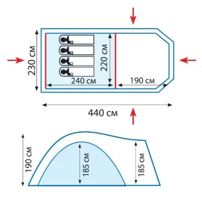 Палатка Tramp Anaconda 4 (v2) - 1 Палатка Tramp Anaconda 4 (v2) - 1 - Robinzon.ua