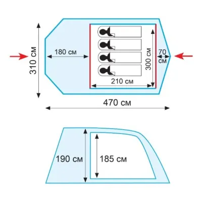Намет Tramp Baltic wave 5 (V2) - 1 Намет Tramp Baltic wave 5 (V2) - 1 - Robinzon.ua