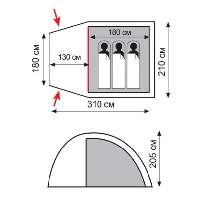 Намет Totem Apache 3 - 1 - Robinzon.ua