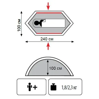 Палатка Tramp Lightbicycle (v2) - 1 Палатка Tramp Lightbicycle (v2) - 1 - Robinzon.ua