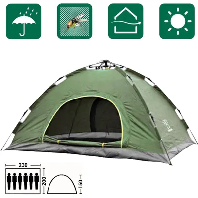 Туристическая Намет самораскладная Camp 6ти местная Зелена - 1 - Robinzon.ua