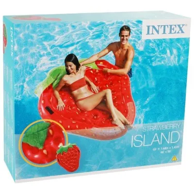 Матрац-плотик надувний Intex Полуниця 160х132 см (58781) - 1 Матрац-плотик надувний Intex Полуниця 160х132 см (58781) - 1 - Robinzon.ua