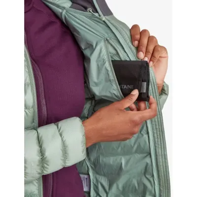 Жіночий легкий пуховик Montane Female Anti-Freeze Hoodie, Pale Sage, S/10/36 (5056237082802) - 3 - Robinzon.ua