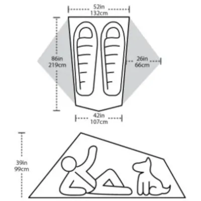 Намет Big Agnes Tiger Wall 2 Platinum gray/blue - 5 - Robinzon.ua