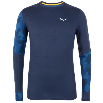 Термофутболка чоловіча Salewa Cristallo Warm AMR M L/S TEE, blue, 50/L (28205/3960 50/L) - 1 - Robinzon.ua