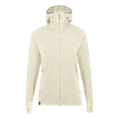 Женская флисовая кофта с рукавом реглан Salewa Puez Hybrid PL W FZ, Beige oatmeal melange, 44/38 (27389/7266 44/38) - 1 - Robinzon.ua