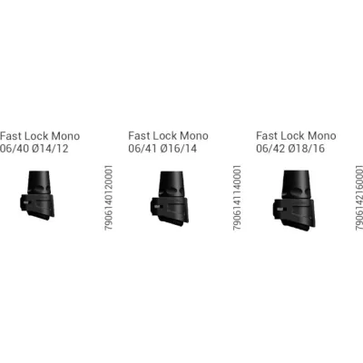 Зажимное соединение Gabel 06/40 Fast Lock Mono Ø14/12, black (034.0001) - 1 - Robinzon.ua