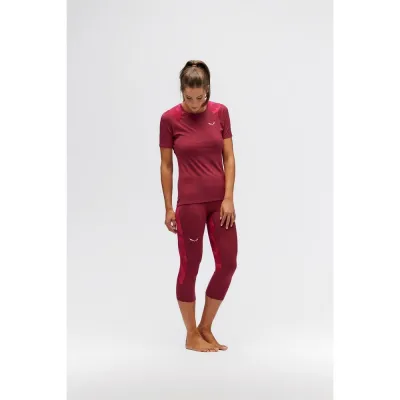 Термоштани жіночі Salewa Cristallo Warm AMR W 3/4 TIGHT, Red Syrah, 40/34 (28210/1570 40/34) - 4 - Robinzon.ua