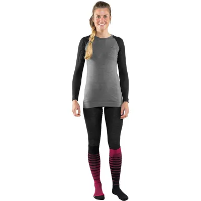 Футболка жіноча Dynafit TOUR LIGHT MERINO W L/S TEE, Grey/Black, XS (71365/0911 XS) - 6 - Robinzon.ua