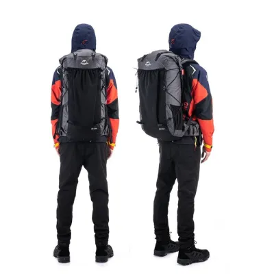 Рюкзак туристический Naturehike 60 + 5 л черный с серым NH19BP095 - 2 - Robinzon.ua