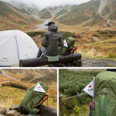 Рюкзак туристичний Naturehike 65 + 5 л  зелений NH16Y065-Q - 3 - Robinzon.ua