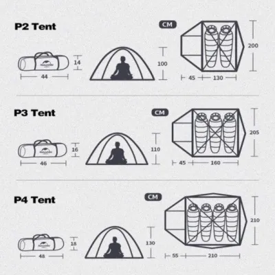 Двуместная палатка Naturehike P-SERIES 2 темно-зеленая NH18Z022-P - 2 - Robinzon.ua