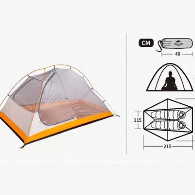 Двомісний намет Naturehike Cycling 2 помаранчевий NH18A180-D - 3 - Robinzon.ua