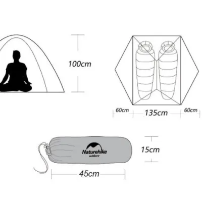 Двомісний намет Naturehike Mongar 2 темно-салатовий NH17T007-M - 2 - Robinzon.ua