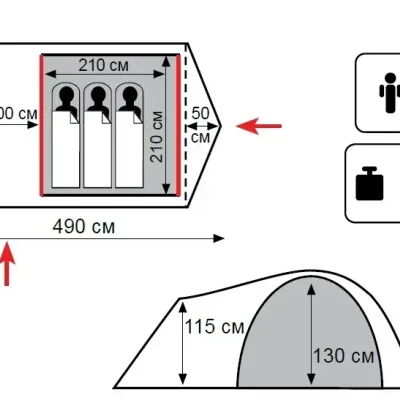 Намет Tramp Lite Twister 3+1 пісчаний UTLT-024-sand - 1 - Robinzon.ua