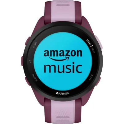 Смарт-годинник Garmin Forerunner 165 Music, силіконовий ремінець ягідно-бузковий - 4 - Robinzon.ua