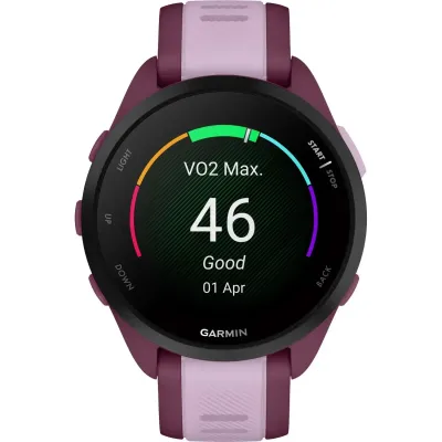 Смарт-годинник Garmin Forerunner 165 Music, силіконовий ремінець ягідно-бузковий - 6 - Robinzon.ua