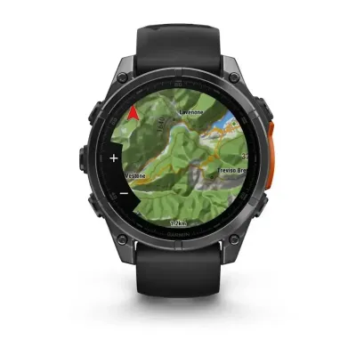 Смарт-годинник Garmin Fenix 8 – 47 мм, AMOLED, сланцево-сірий з чорним силіконовим ремінцем - 5 - Robinzon.ua