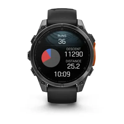 Смарт-годинник Garmin Fenix 8 – 47 мм, AMOLED, сланцево-сірий з чорним силіконовим ремінцем - 6 - Robinzon.ua